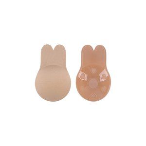 Silicone Nude Color Rabbit Nipple Adhesive Cover, Strapless Nipple Pad Size C/D